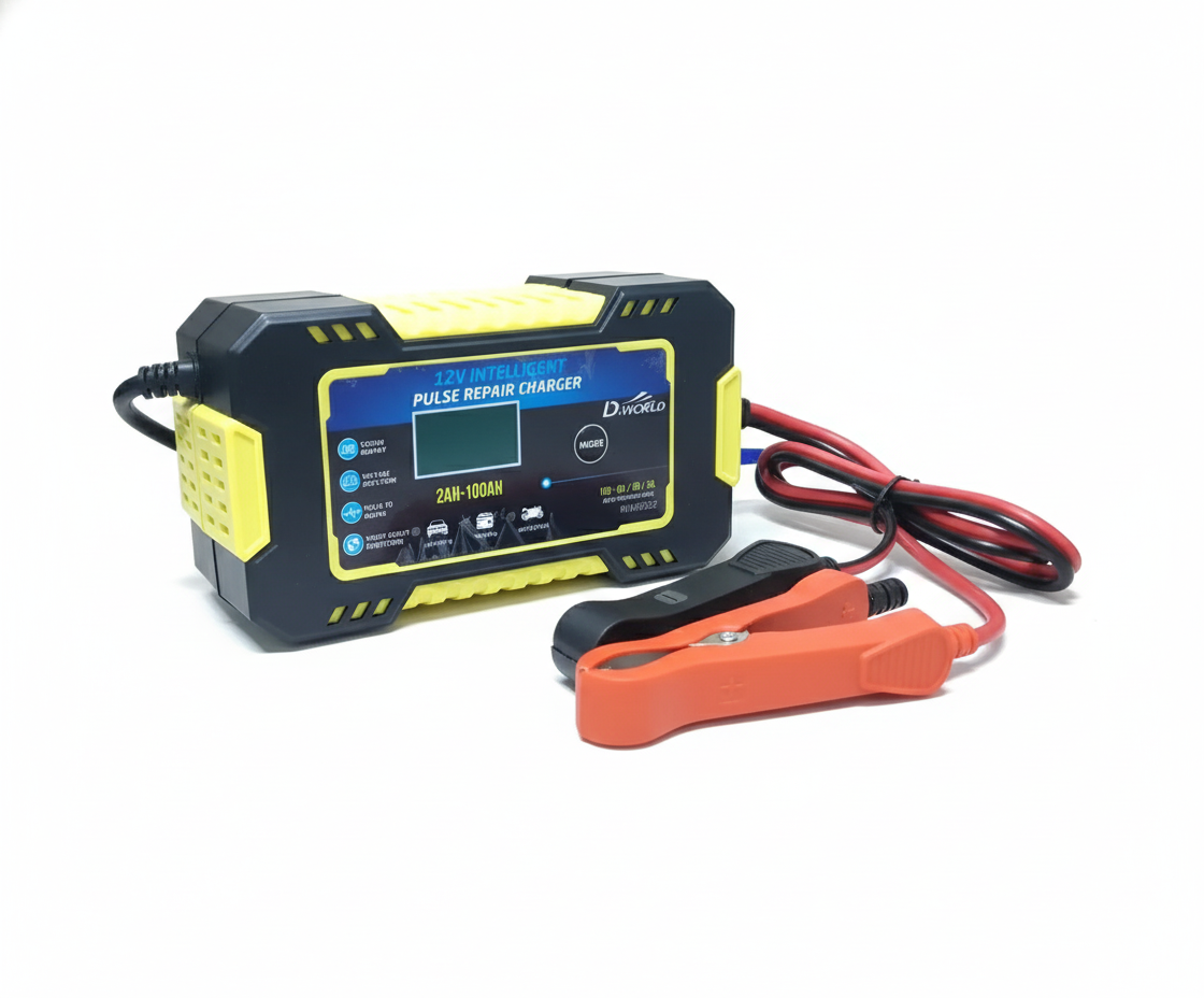 Cargador de Baterías 12V Automático e Inteligente – 6A | Para Autos, Motores, Botes y Más